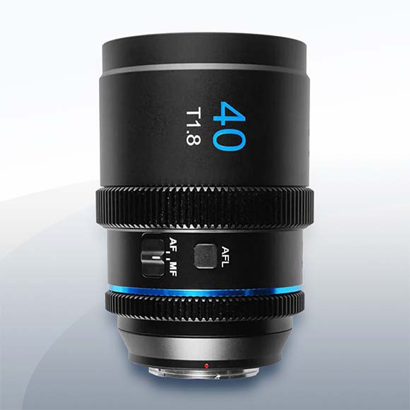 Sirui 40mm T1.8 1.33x Anamorphic blau Sony E Mount Objektiv Vermietung 1