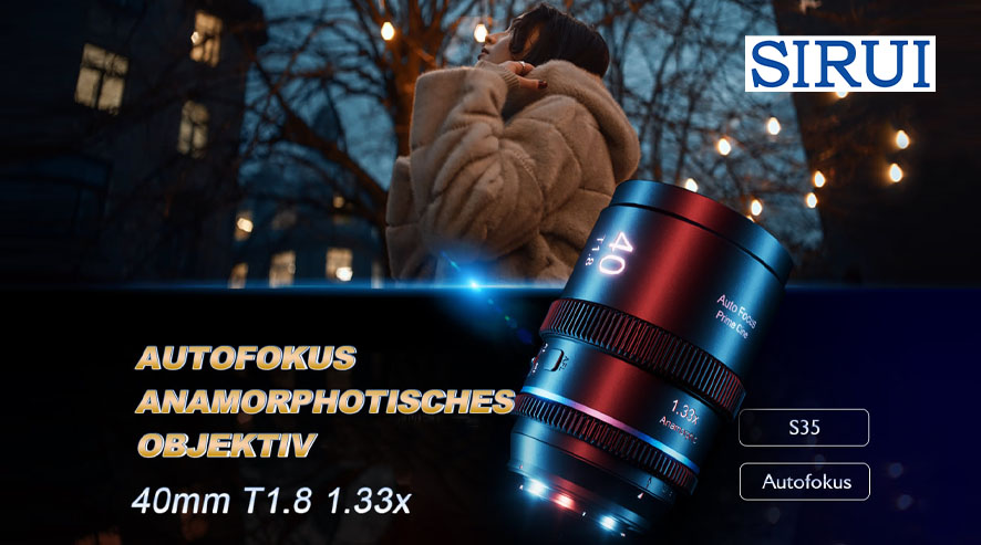 Sirui 40mm T1.8 1.33xx Anamorphic Objektiv News Objektiv Vermietung